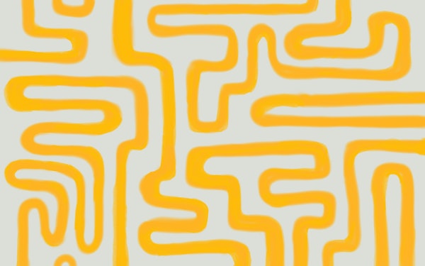Orange Maze Abstract