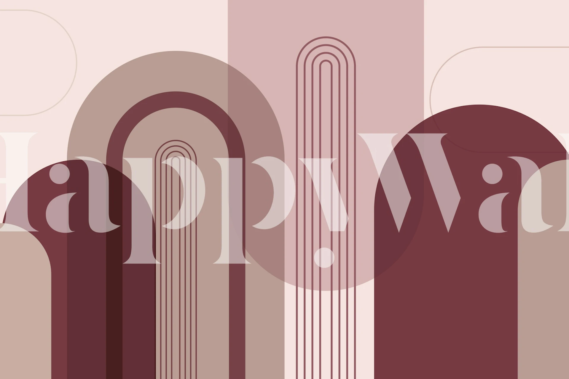 Chic modern archways wallpaper in a room