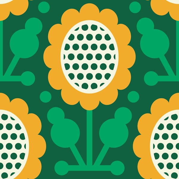 Green Yellow Sunflower Fantasy Charm