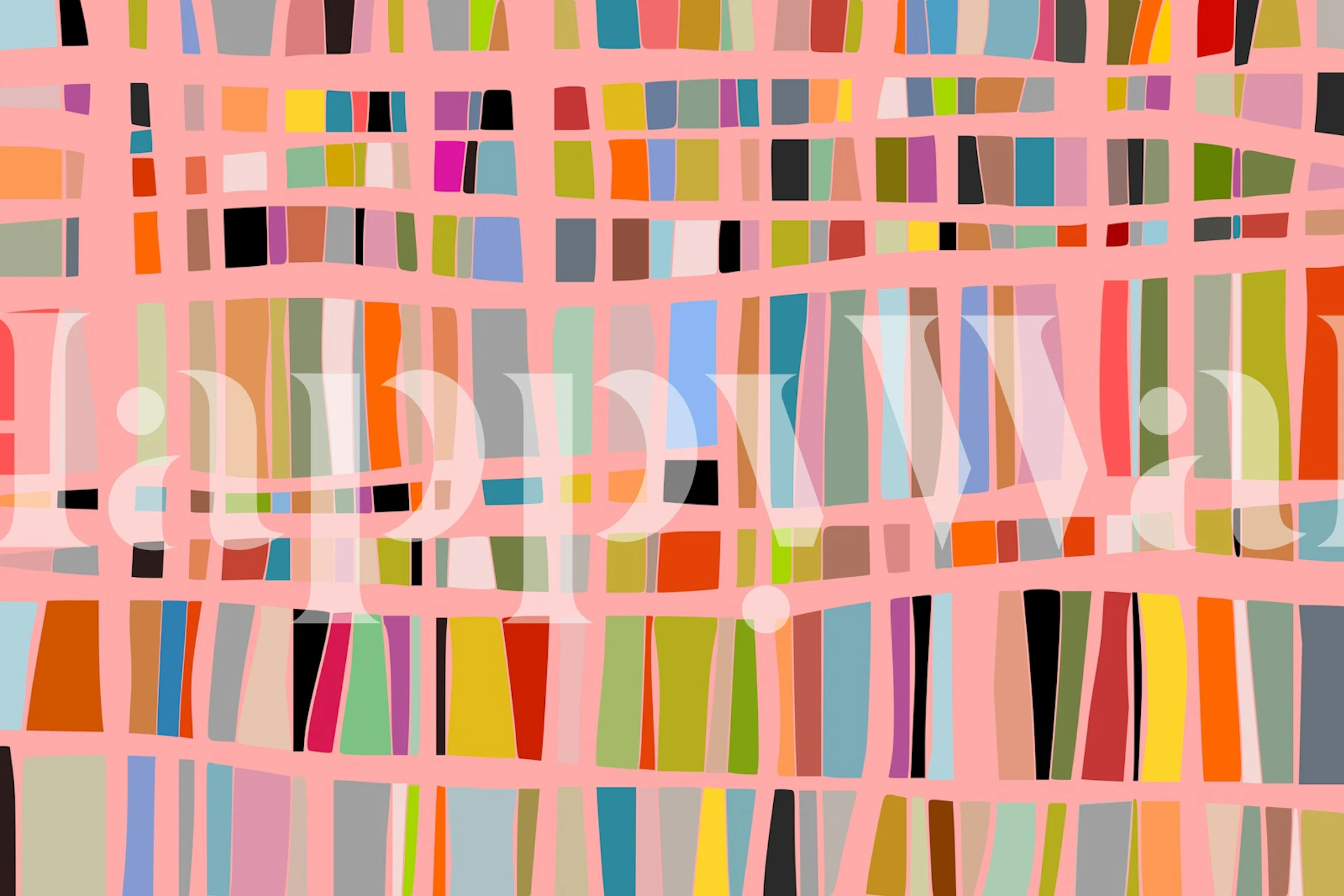 Mosaic Color Lines 2 wallpaper in a room