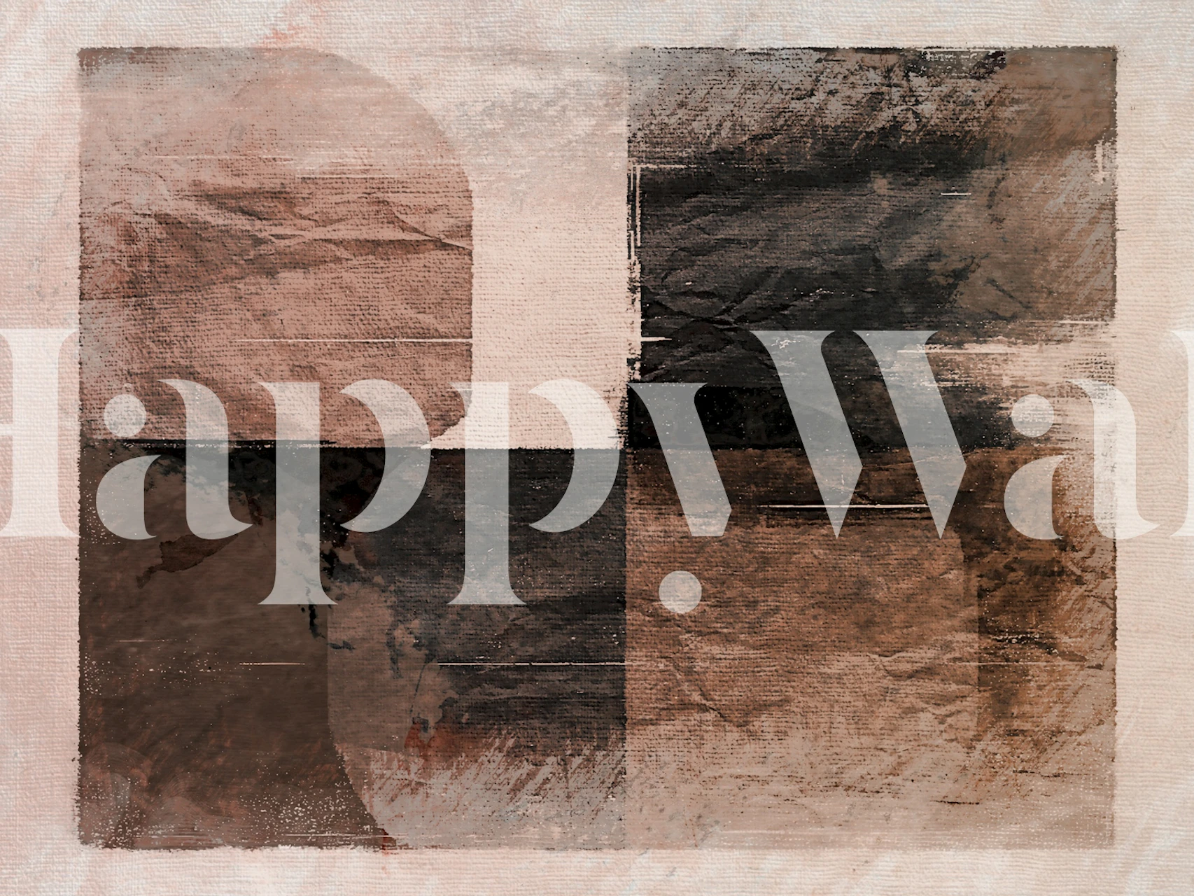 Geometric shapes in brown and black colors, rustic wallpaper