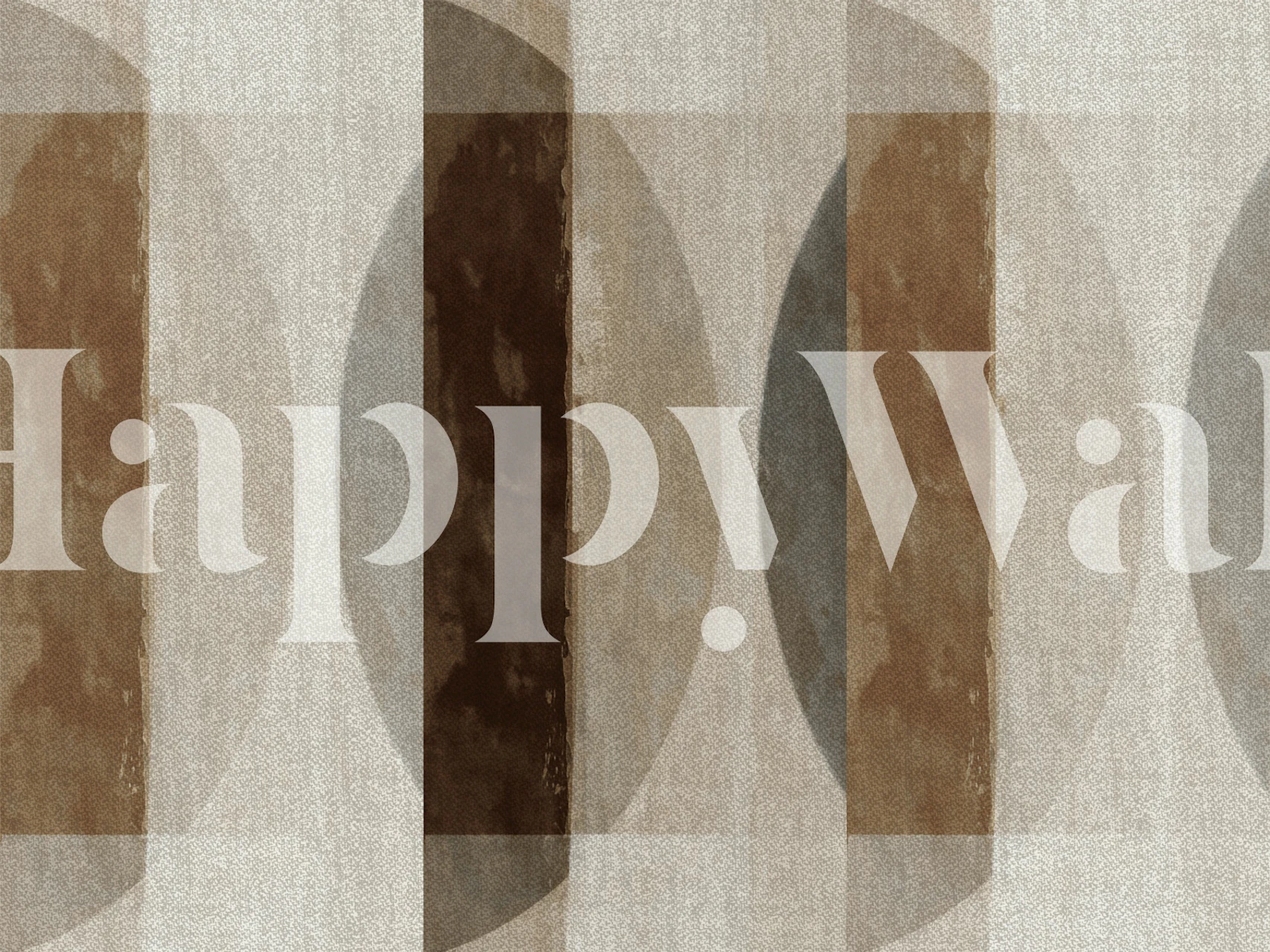 Abstract striped wallpaper in earthy tones with curved shapes