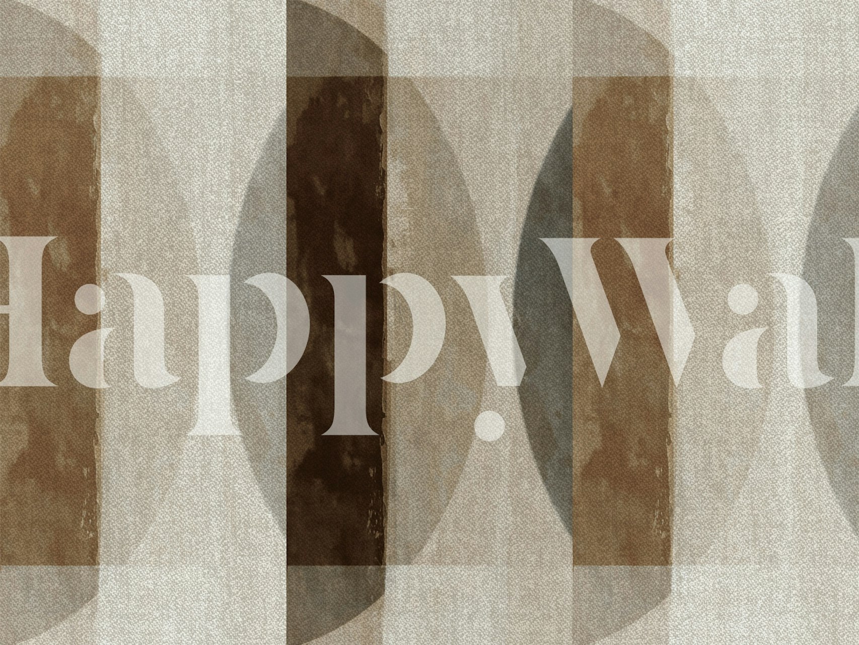 Abstract striped wallpaper in earthy tones with curved shapes