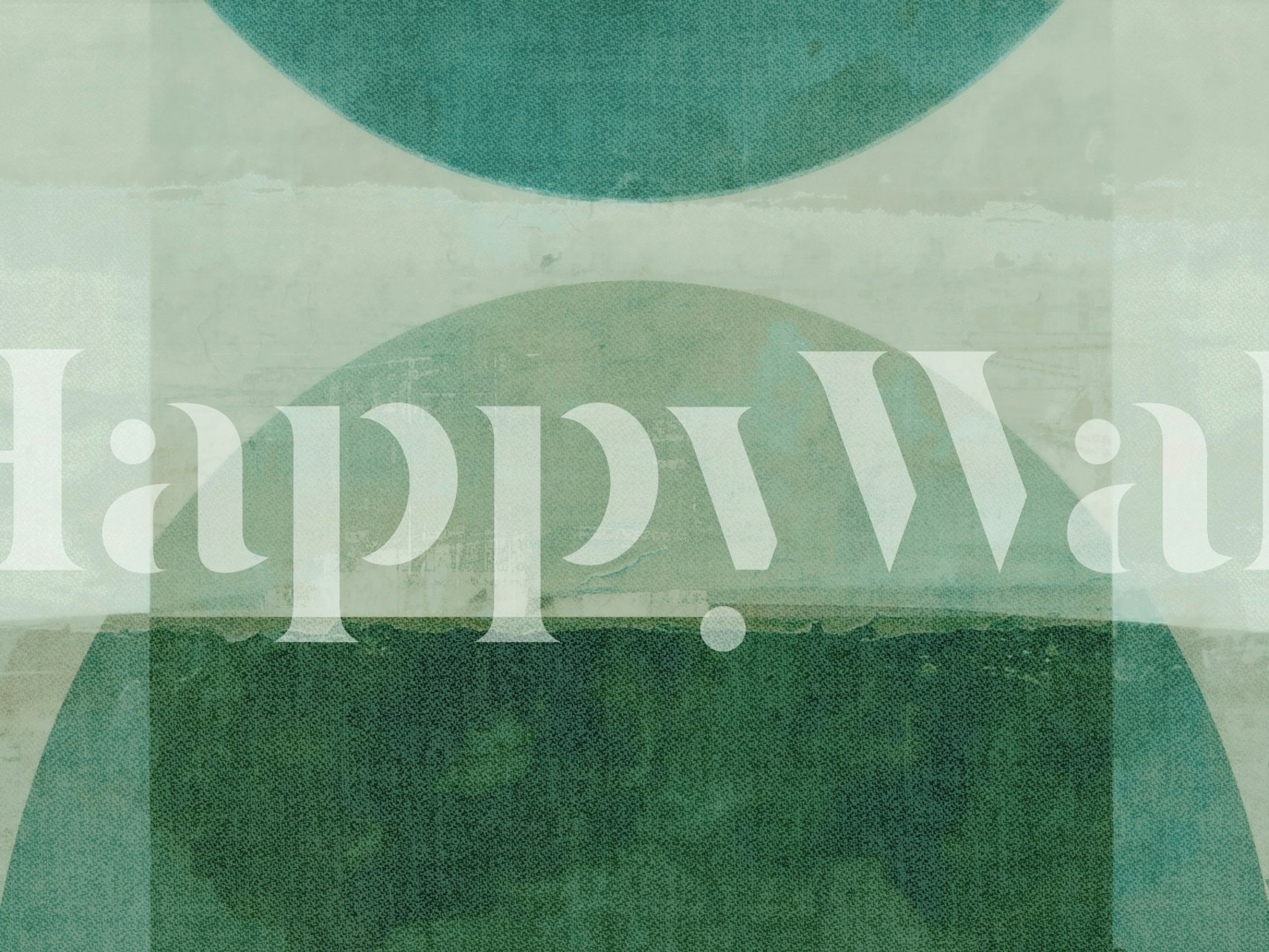 Emerald Abstract Arcs behang in een moderne kamer