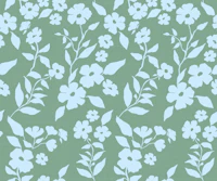 Green Flowers Shape papel de parede