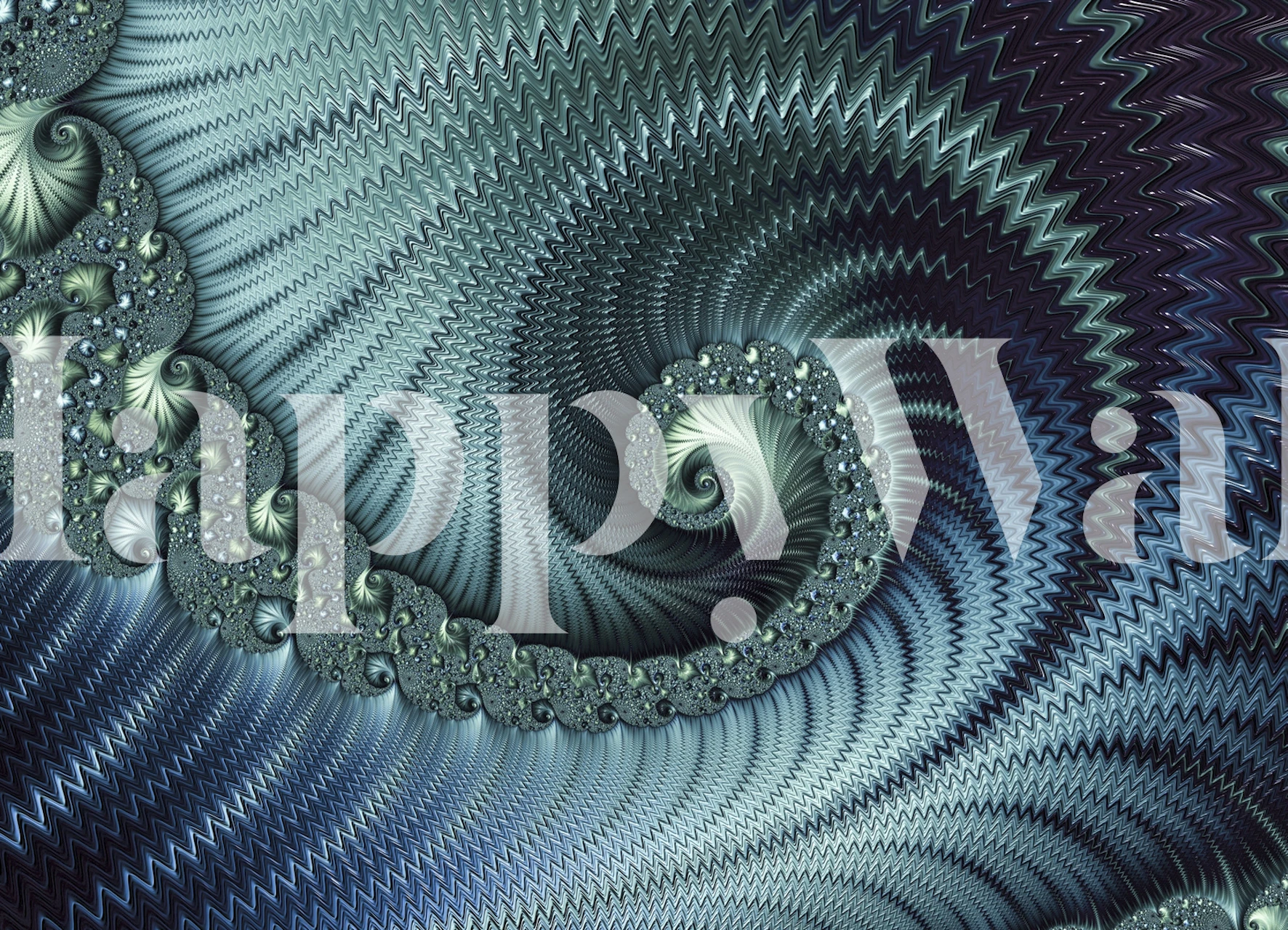 Abstrakt fraktal spiral tapet med intrikata mönster