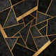 Dark Charcoal and Soft Gold Mosaic