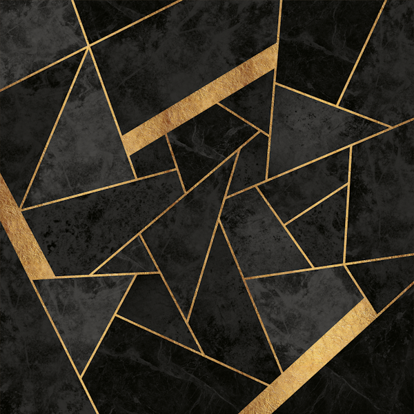 Dark Charcoal and Soft Gold Mosaic