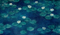 Dark Lotus Garden Painting carta da parati