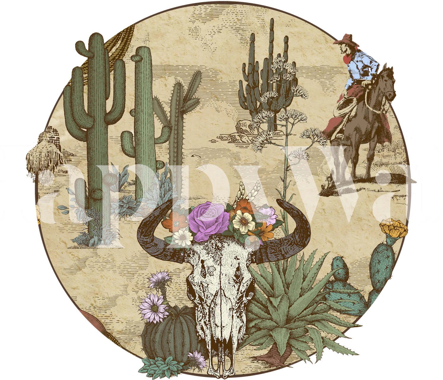 Wild West Adventure wallpaper in a room