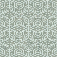 Geometric snow flakes sage green tapete