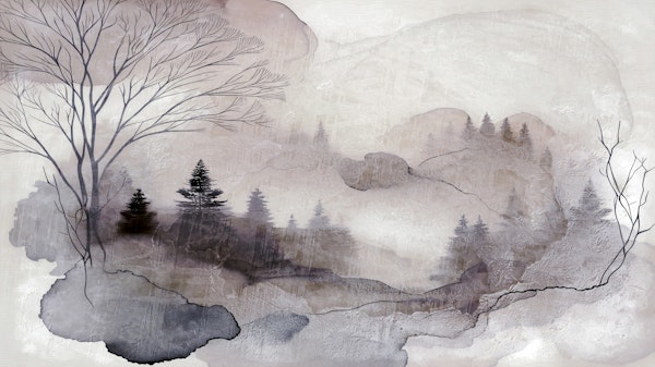 Serene Japandi Woodland View