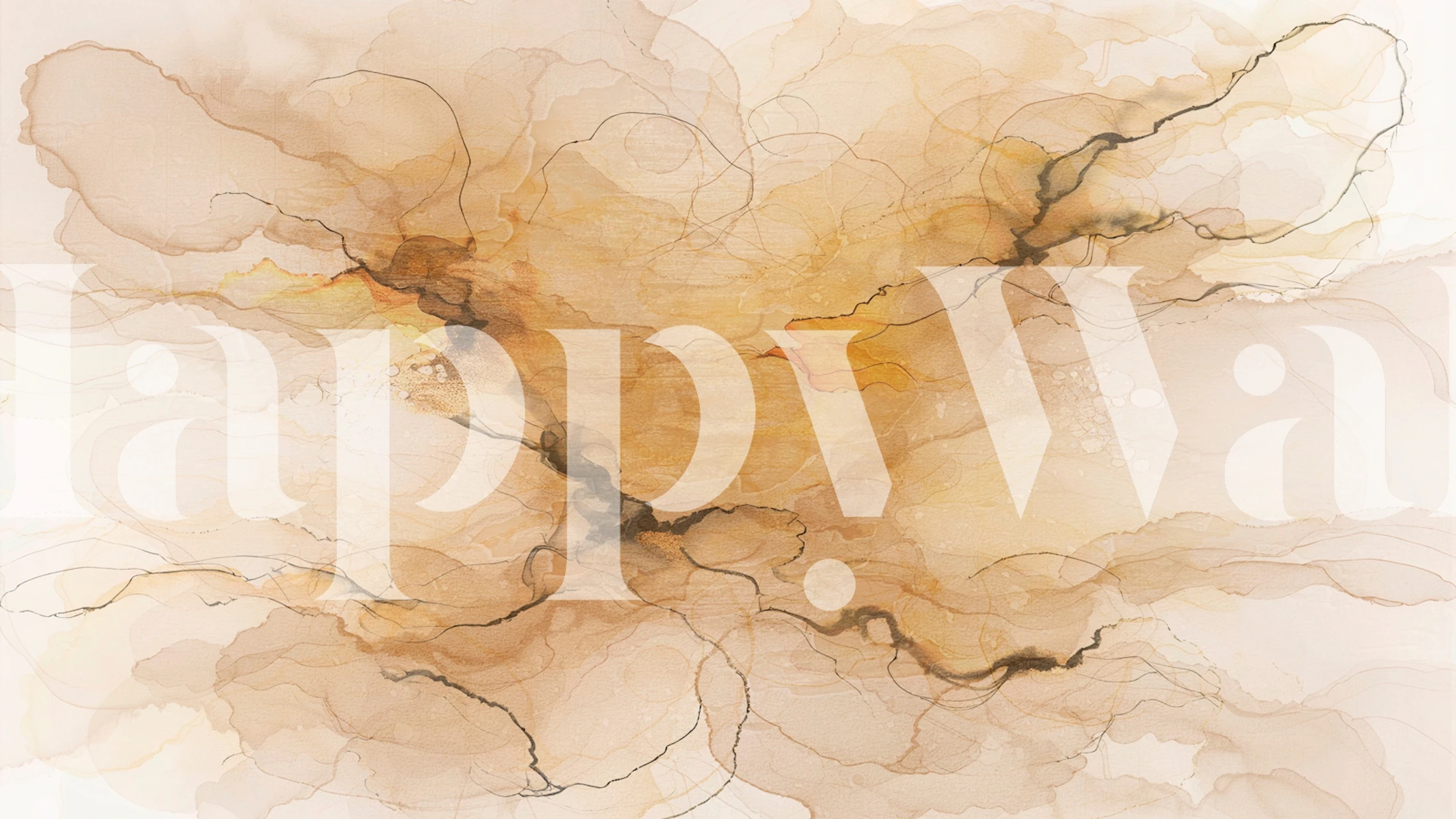 Golden Ripple Essence wallpaper displayed in a room