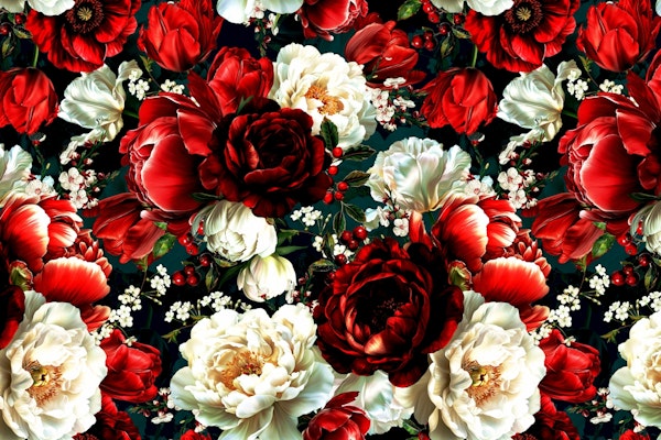 Opulent Baroque Petal Extravaganza