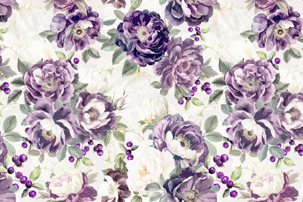 Violet Baroque Floral Dream