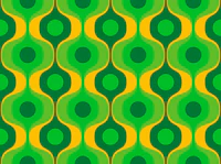 Vivid Green 70s Pattern papel de parede