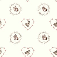 Woodland Baby Creatures Nesting tapete