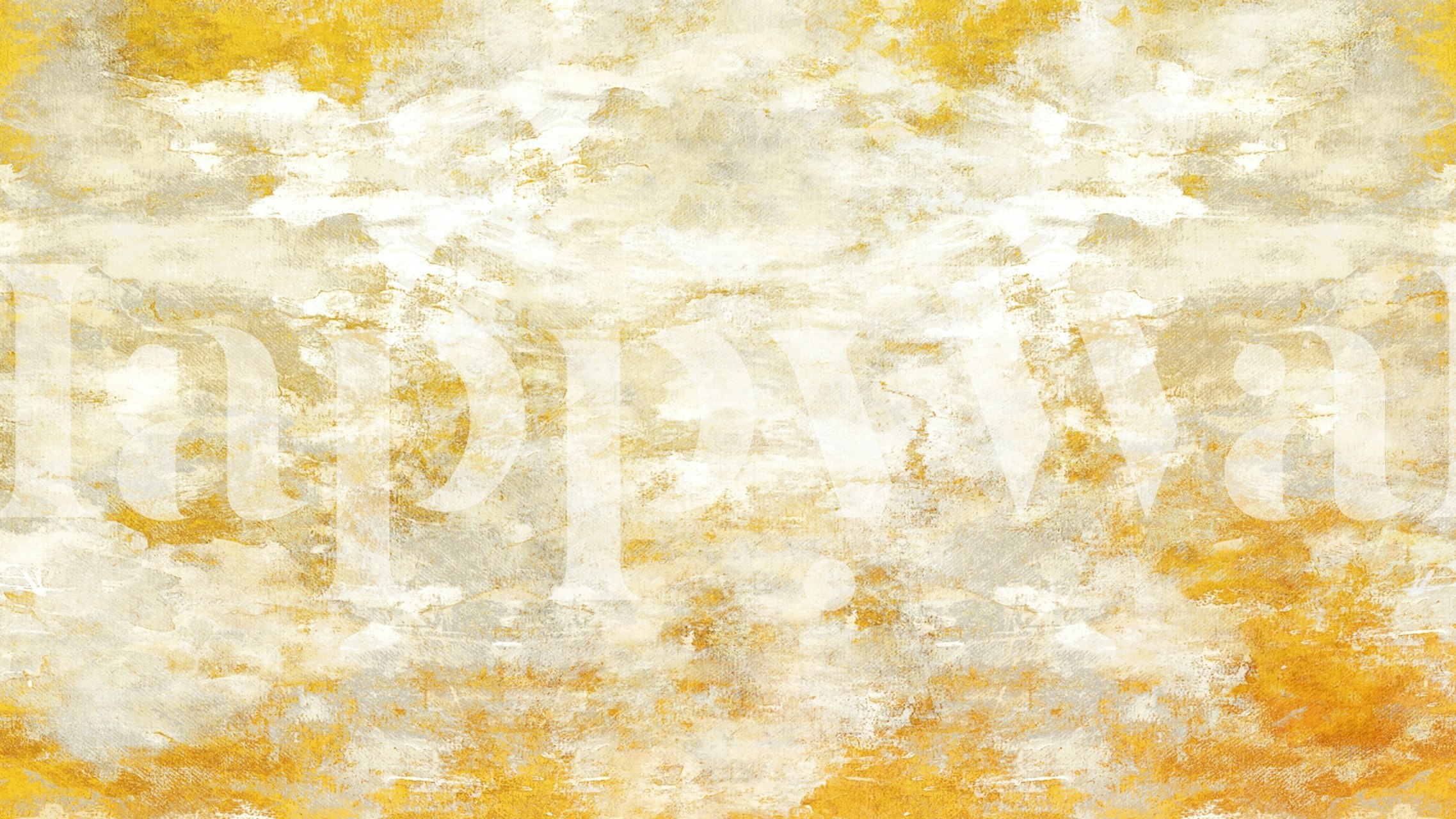 Abstract yellow and white textured wallpaper design