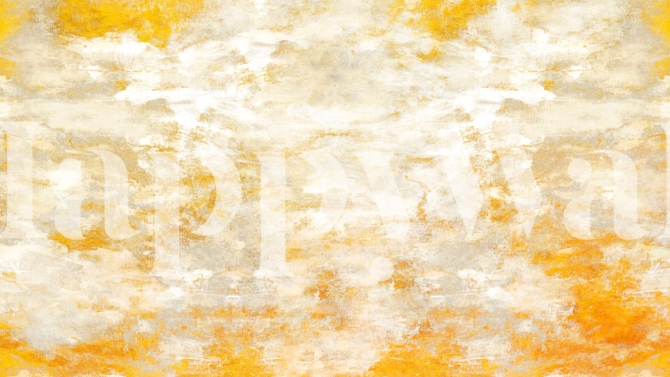 Abstract yellow and white textured wallpaper design
