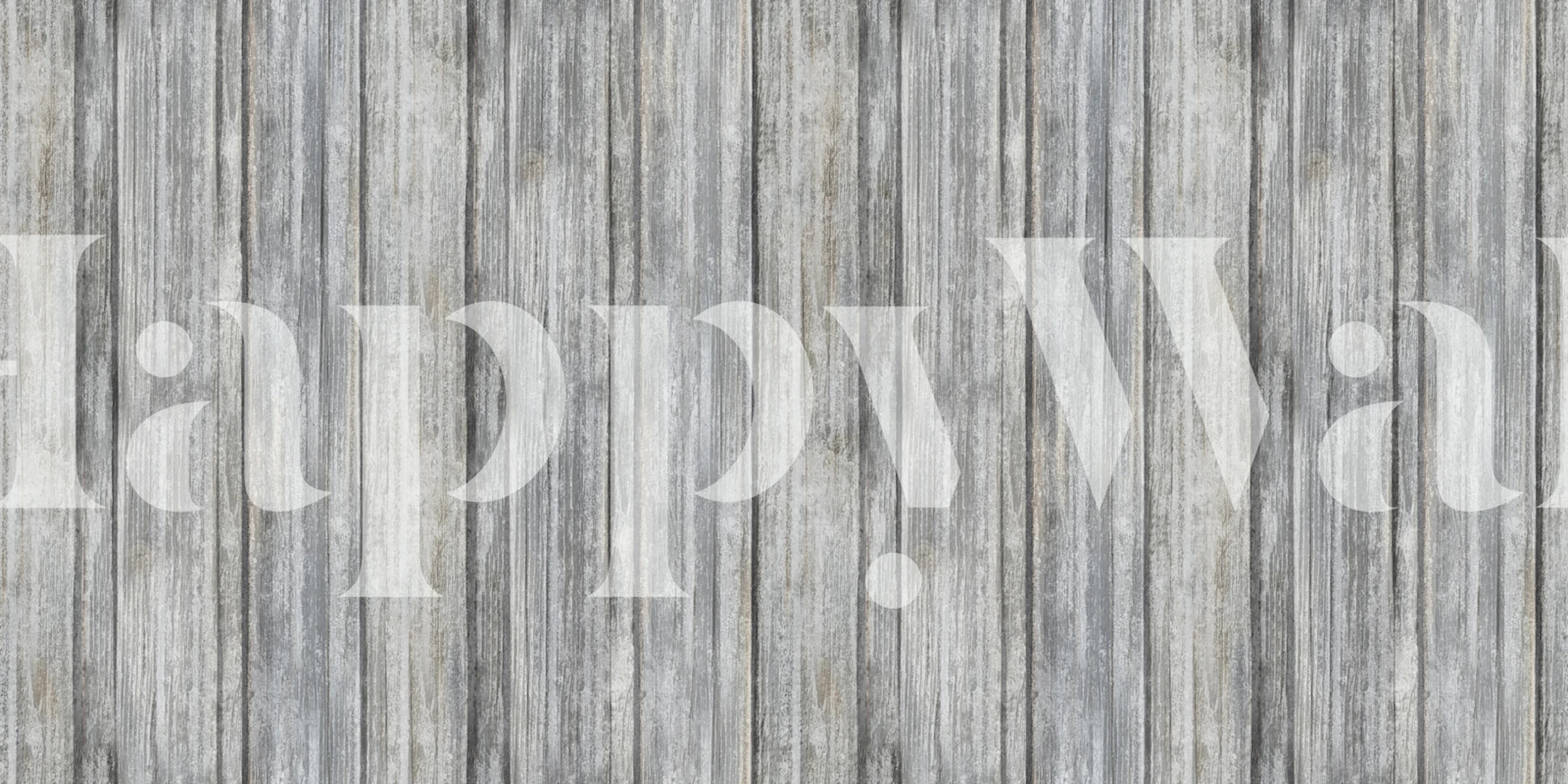 Old distressed wood planks wallpaper in a room