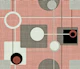 Mid-Century Style Motif pink-gray