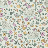 Elegant Swan Flora tapete