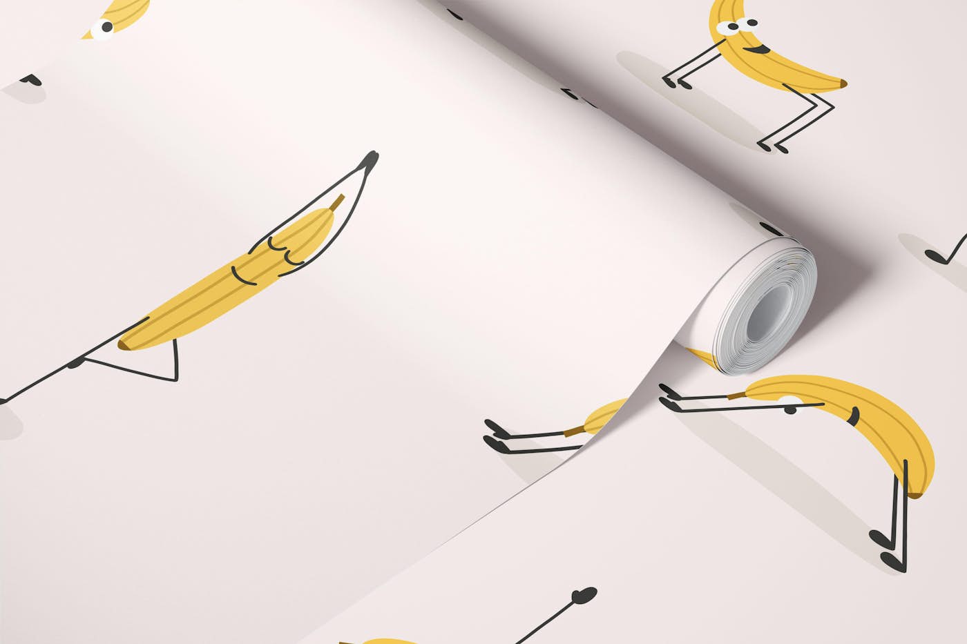 Banana Yoga Mural wallpaper roll