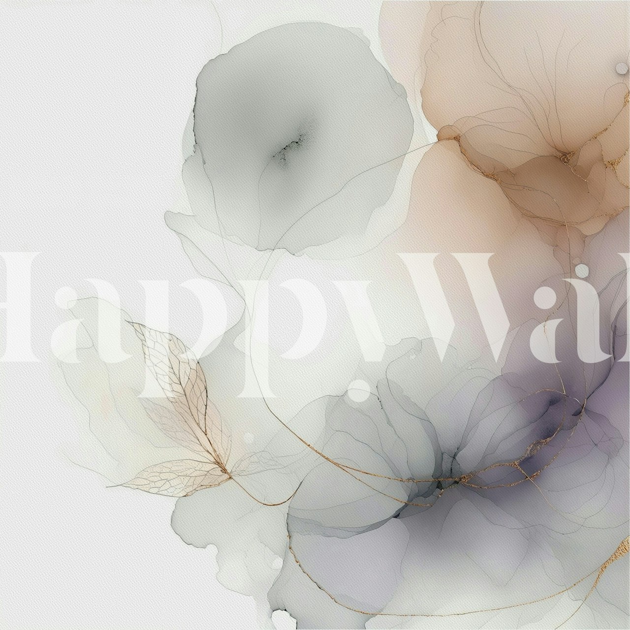 Design de papier peint Subtle Petal Dream dans une pièce