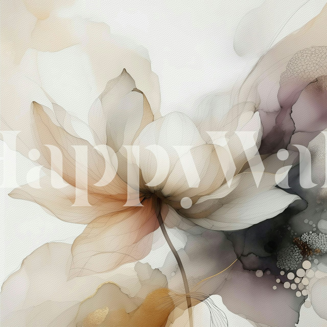 Papier peint Lotus Botanica Dream dans une pièce