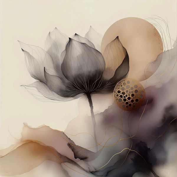 Ink Wash Floral Haze