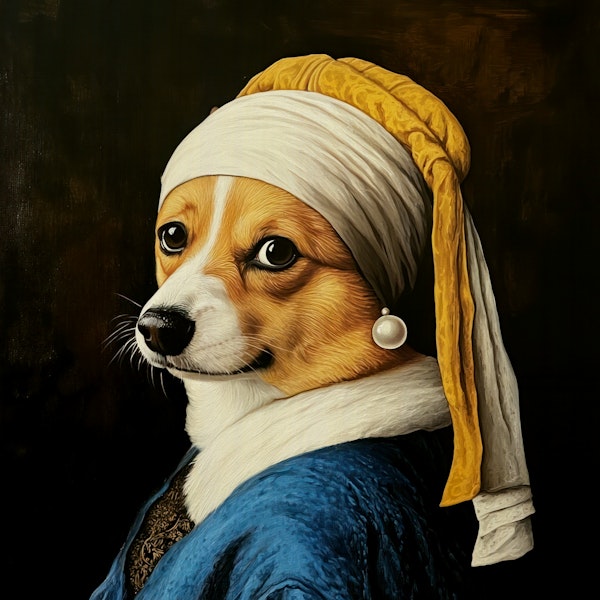The Corgi with the Pearl Earring