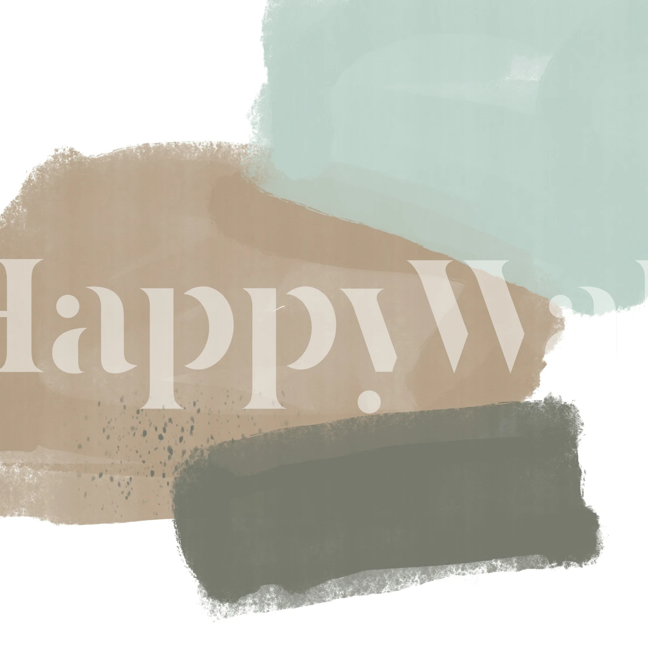 Modern Pastel Brush Strokes tapet i et rom