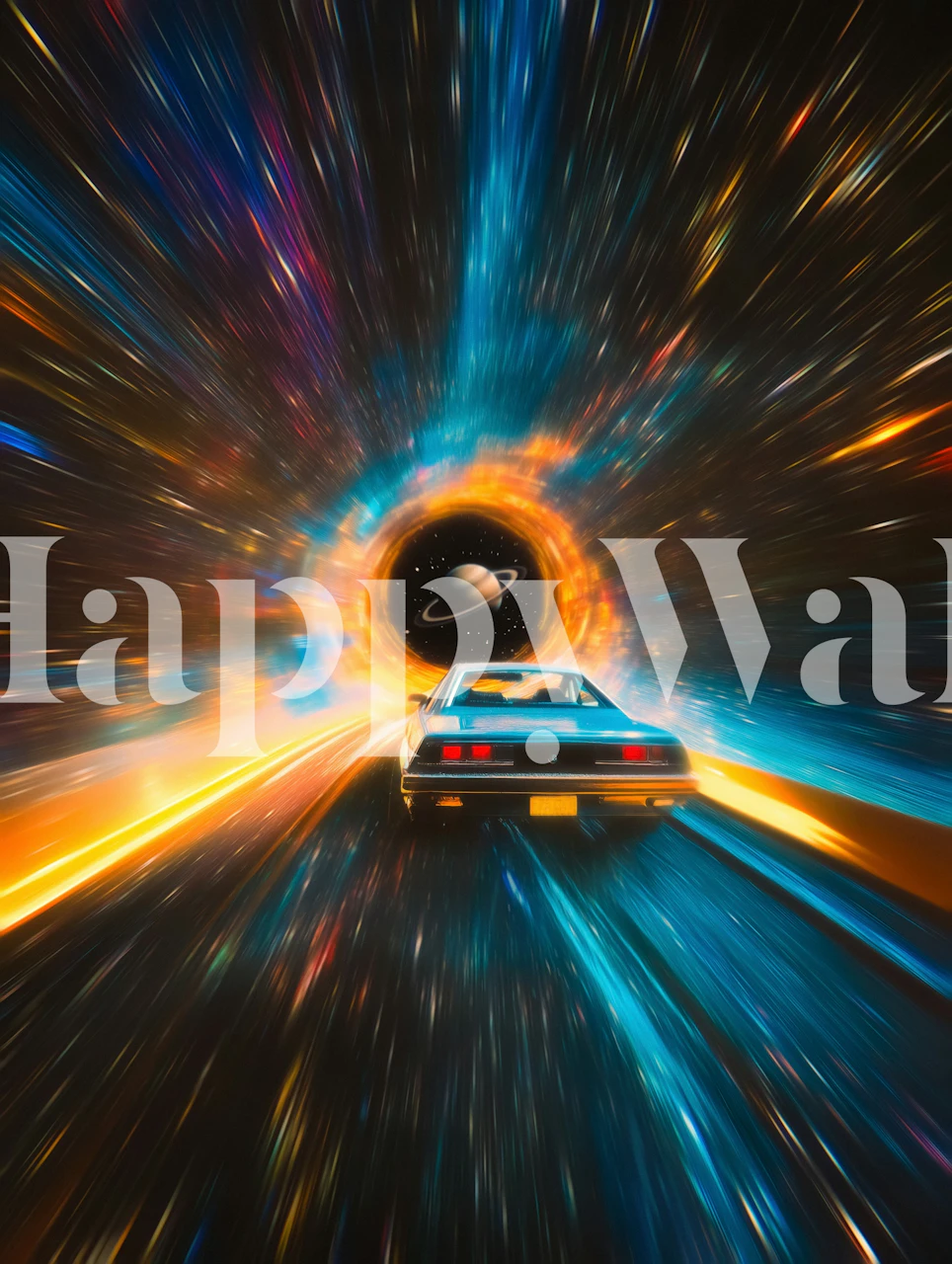 Papel pintado Galactic Journey en una habitación