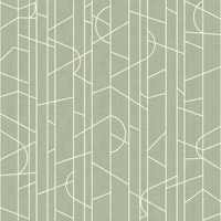 Elegant Lines Decor - Sage Canvas wallpaper