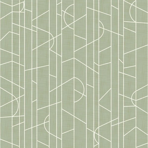 Elegant Lines Decor - Sage Canvas