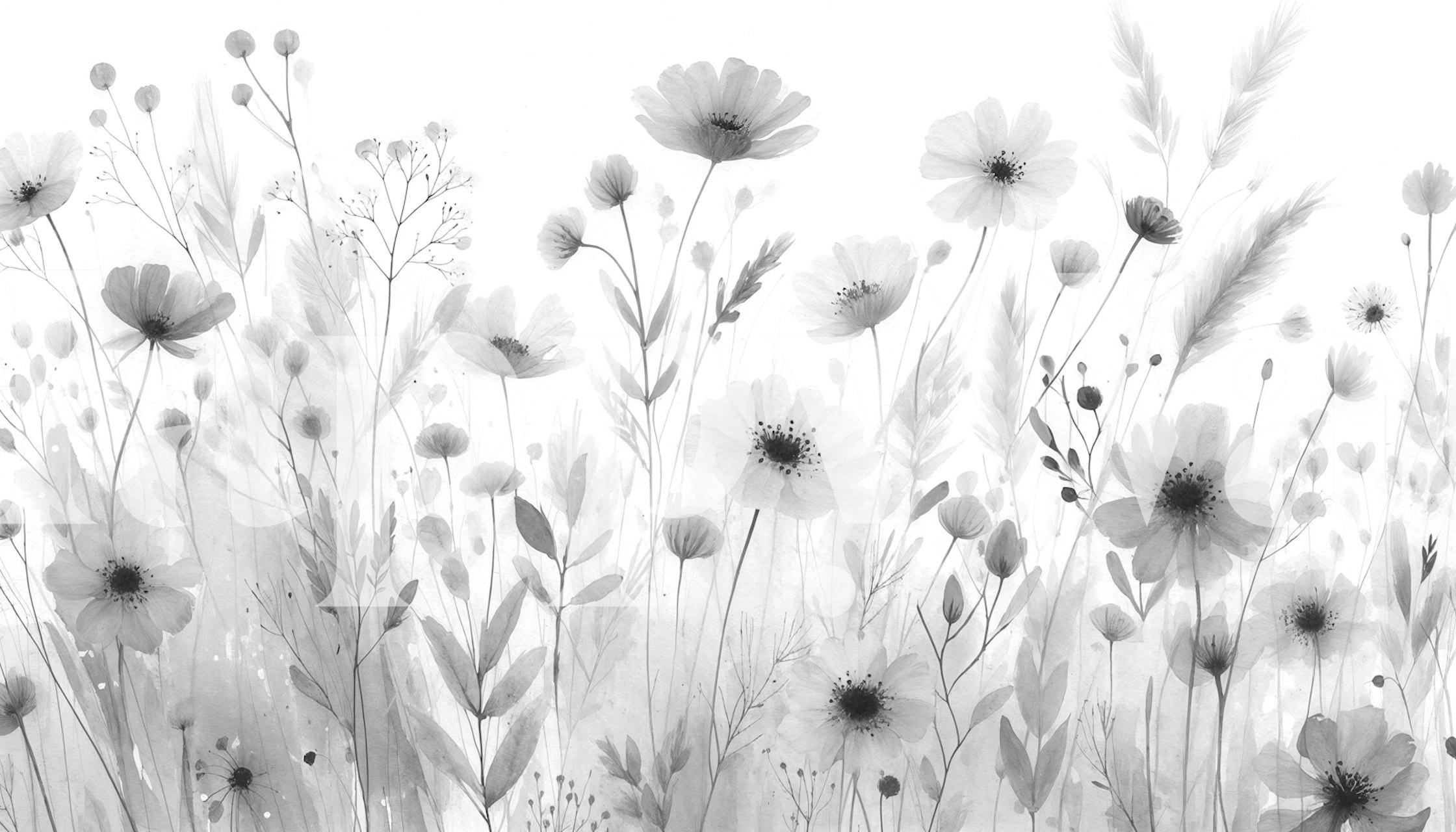 Černobrá Magical dream meadow tapeta