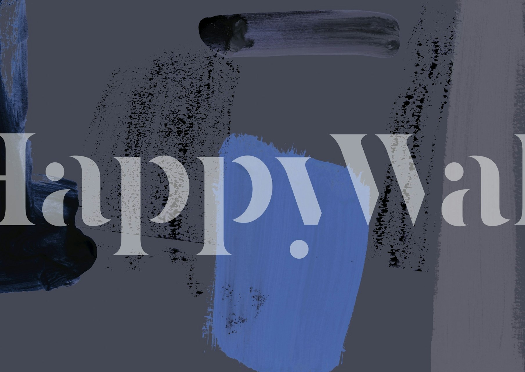 Maximalist design wallpaper with brushstrokes