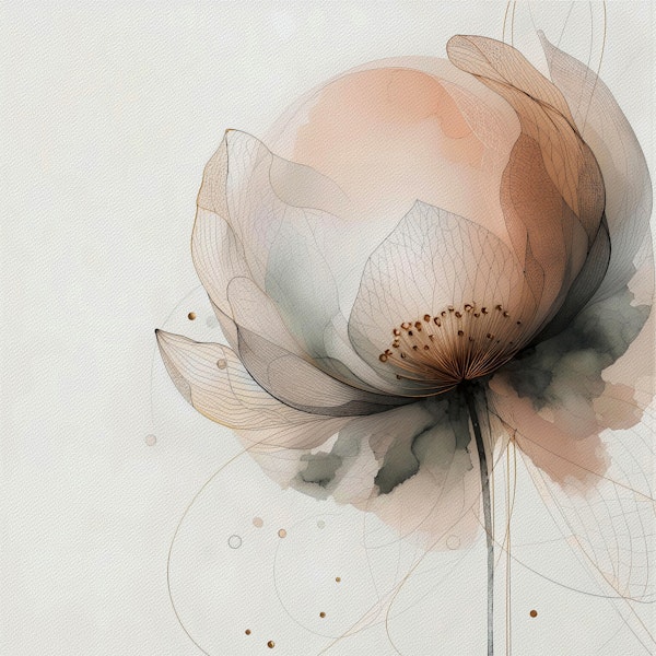 Ink Wash Lotus Dream