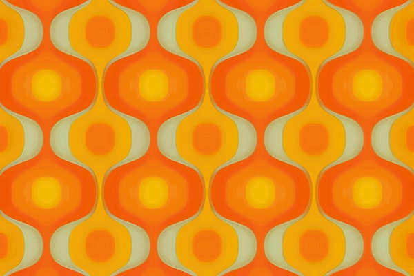 Sunny Retro Abstract Geo Waves