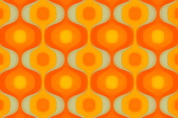 Sunny Retro Abstract Geo Waves