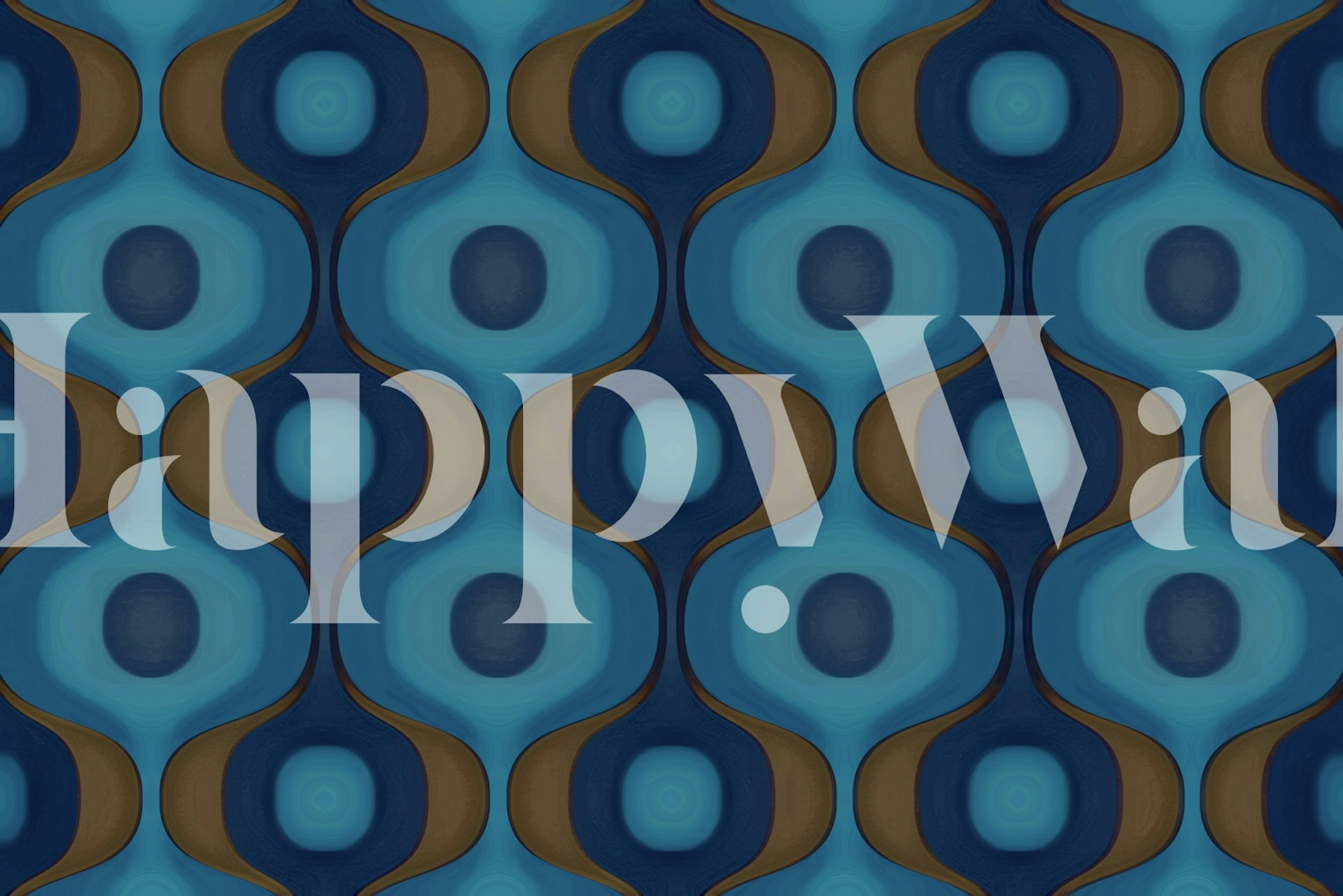 Moody 70s Geometry Luxe wallpaper in a room