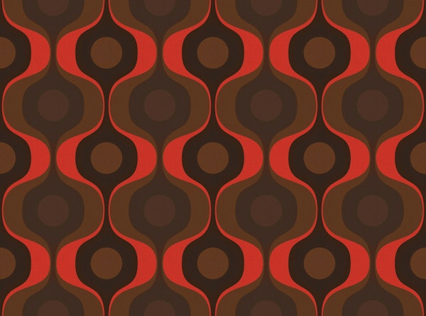 Moody Red 70s Geometry