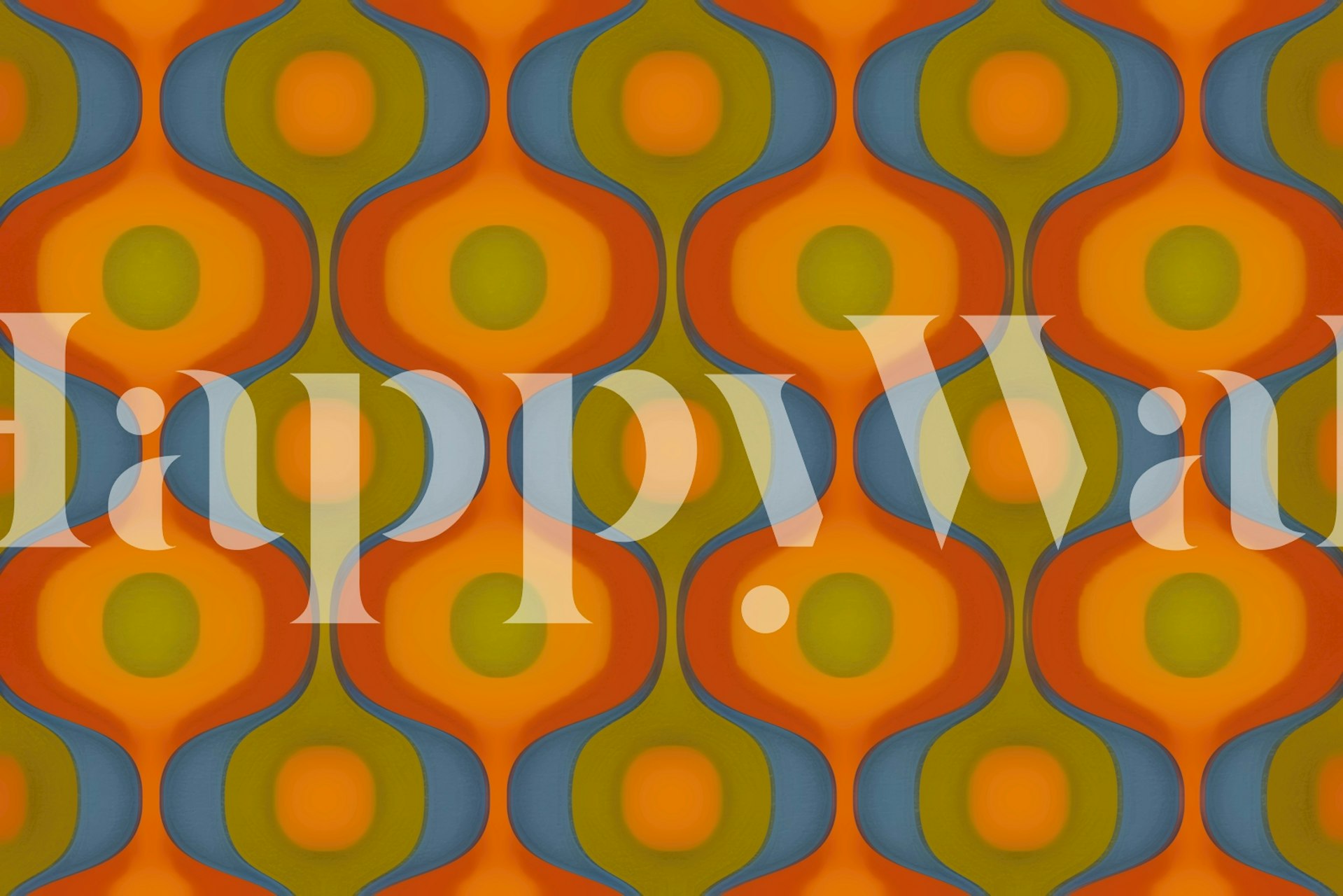 Twist of Mid-Century wallpaper design in a room