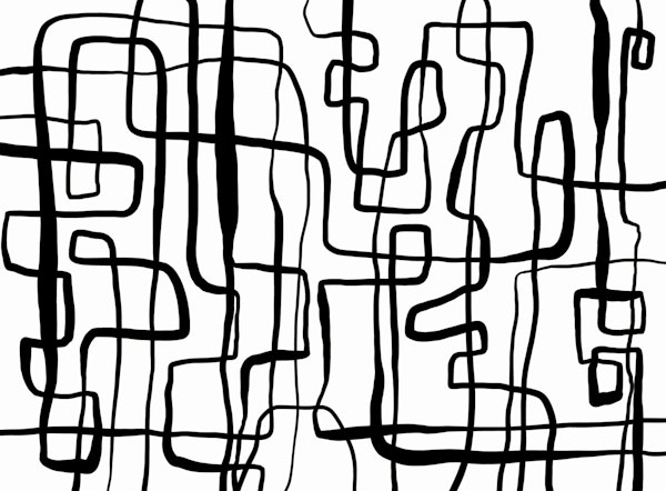 Flowing Ink Dynamics Black White