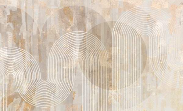 Golden Japandi Abstract