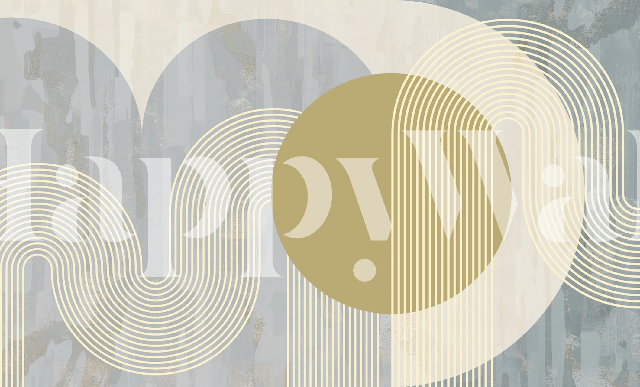 Retro Curves and Lines tapet i et rom