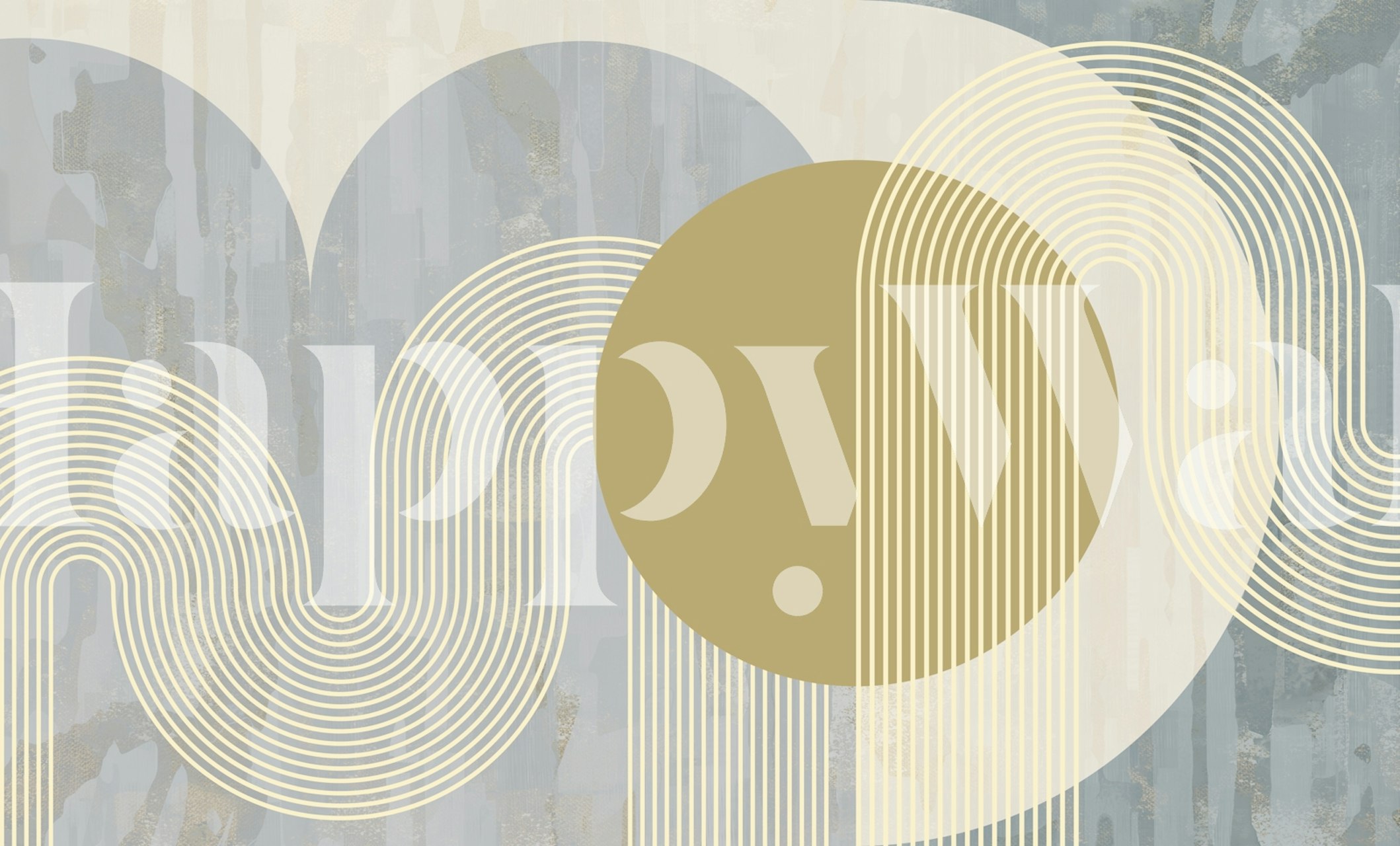 Retro Curves and Lines wallpaper in a room