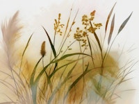 Golden Reed Whispers carta da parati