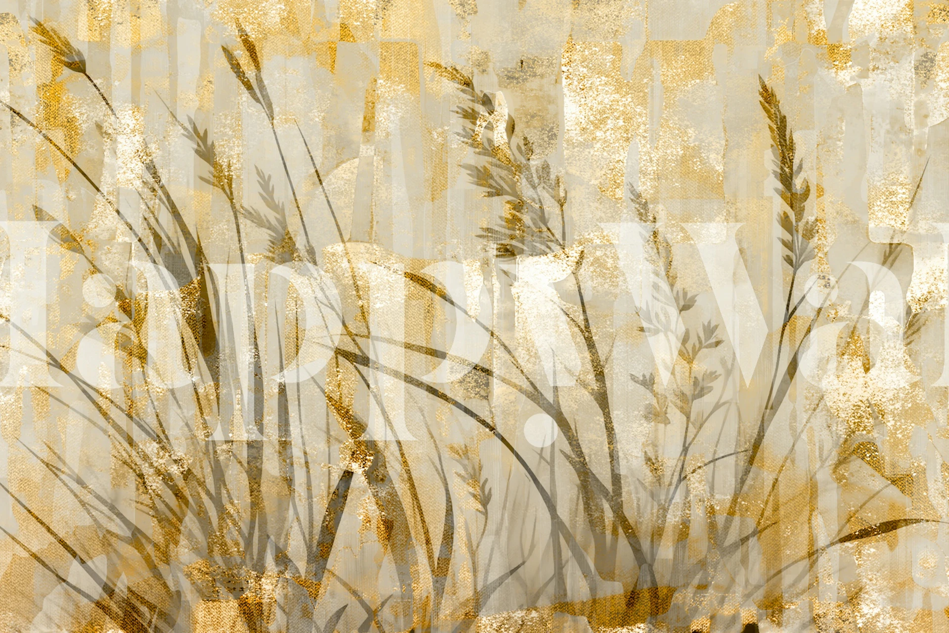 Carta da parati Golden Meadow Touch in una stanza