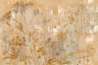 Boho Golden Herbarium tapeta